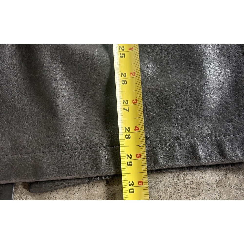 Maglia Vintage Dark Gray Leather Midi Pencil Skirt Size 8 USA Made - Picture 10 of 10
